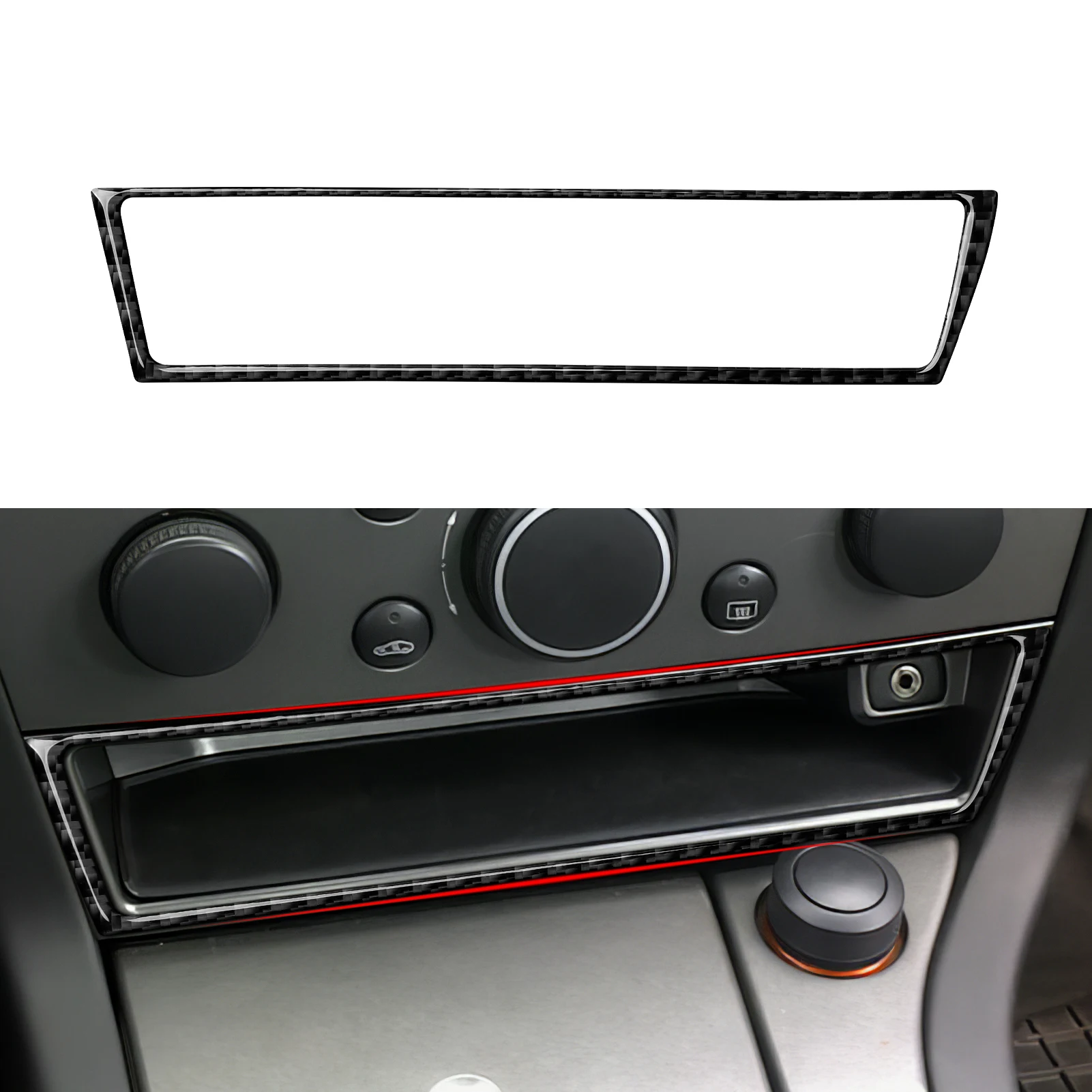 Kohlefaser-Innenaufkleber-Set. Auto-Mittelkonsolen-Aufbewahrungsbox. Für Opel Vectra C Signum. Für Vauxhall Vectra Signum Zierleiste.