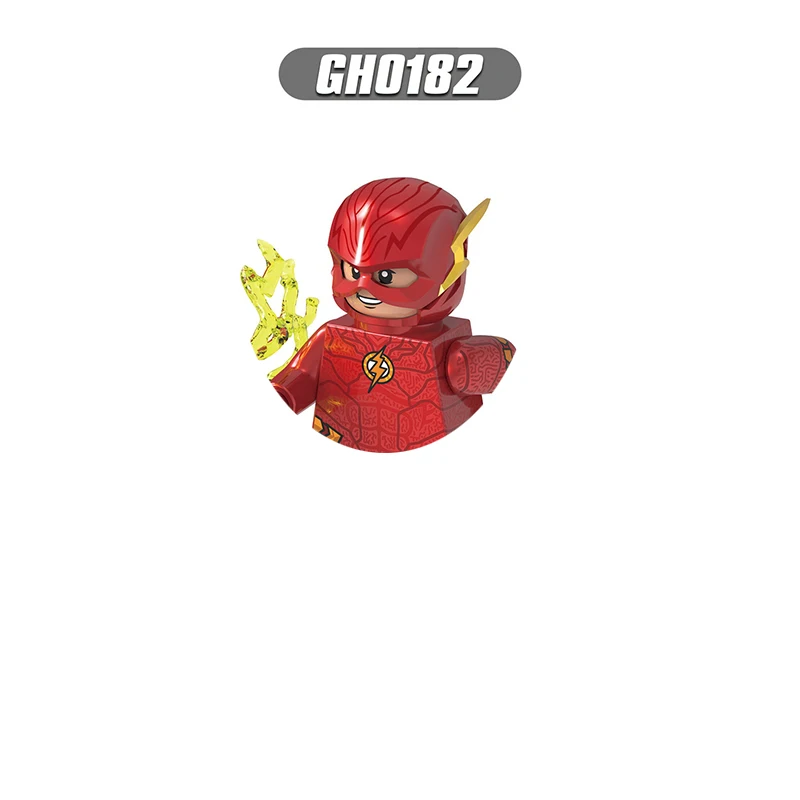 HEROCROSS G0123 Hero Building Blocks Action Anime Figure Batman The Flash Doll Image bambini Puzzle Assembly Toy Bricks Kid Toy