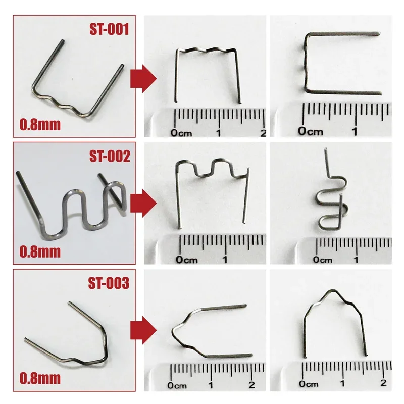 Punti metallici per cucitrice a caldo in acciaio inossidabile Riparazione paraurti Fili per saldatura Saldatore di plastica