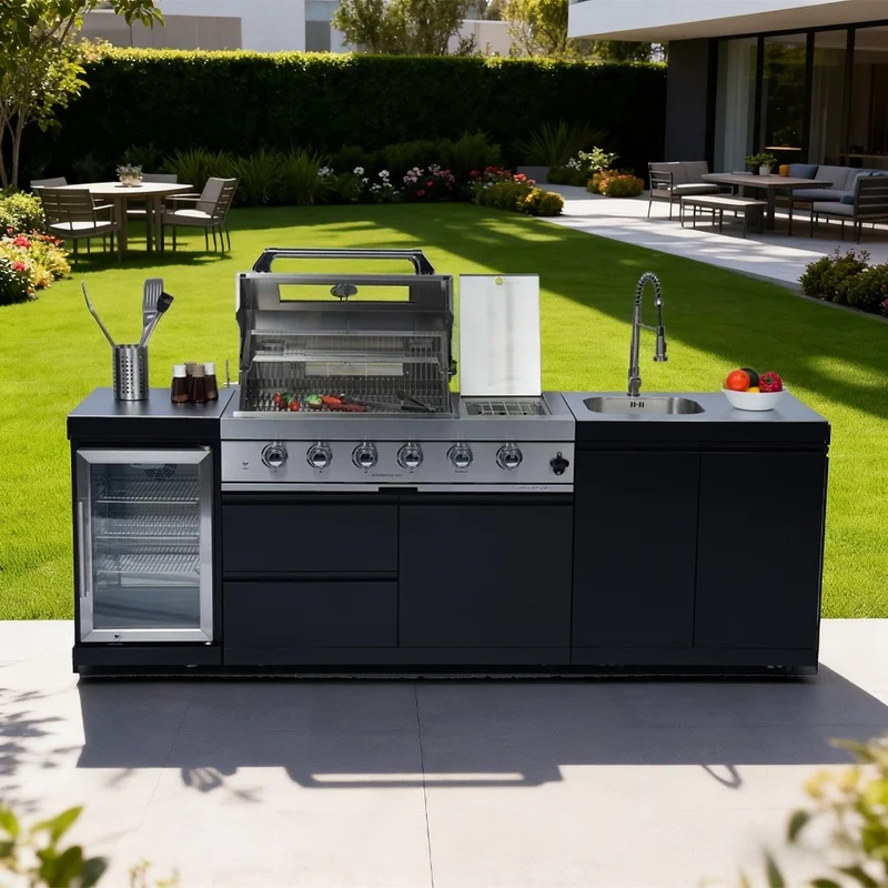 Deluxe 98 Inch 4 Burner Stainless Steel Outdoor Grill