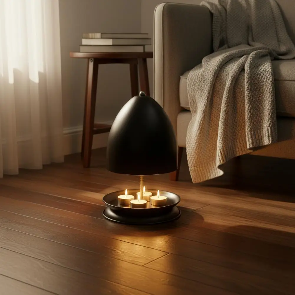 جديد الشاي ضوء سخان معدني الشاي ضوء موقد وفرن مساحة كبيرة فرن شمعة الحرارة السريعة مع أصحاب التدفئة شمعة ضوء لينة #5