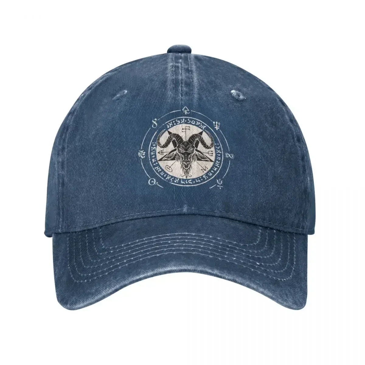 

2023 New Sigil Baphomet Pentagram Occult Satanic Goat Head Lucifer Cap Cowboy Hat Christmas Hat Sunhat Hat Male Women's