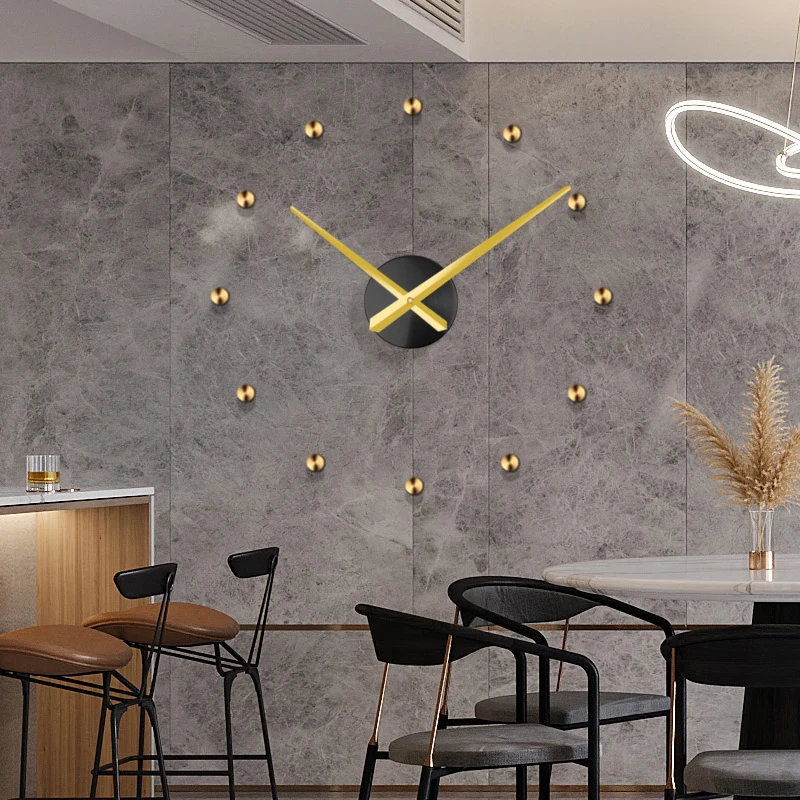 Spain Large Wall Clock Modern Design Metal Luxury Wall Watches Clocks DIY Home Decor Silent Living Room Orologi Da Parete Gift