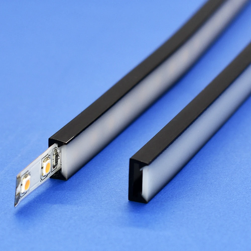 0.5-5m Black Matte Led Diffuser Silicone Neon Tube T0511 T0513 T0515 Flexible Protection Cover for 8-12mm WS2812 LED Strip Light