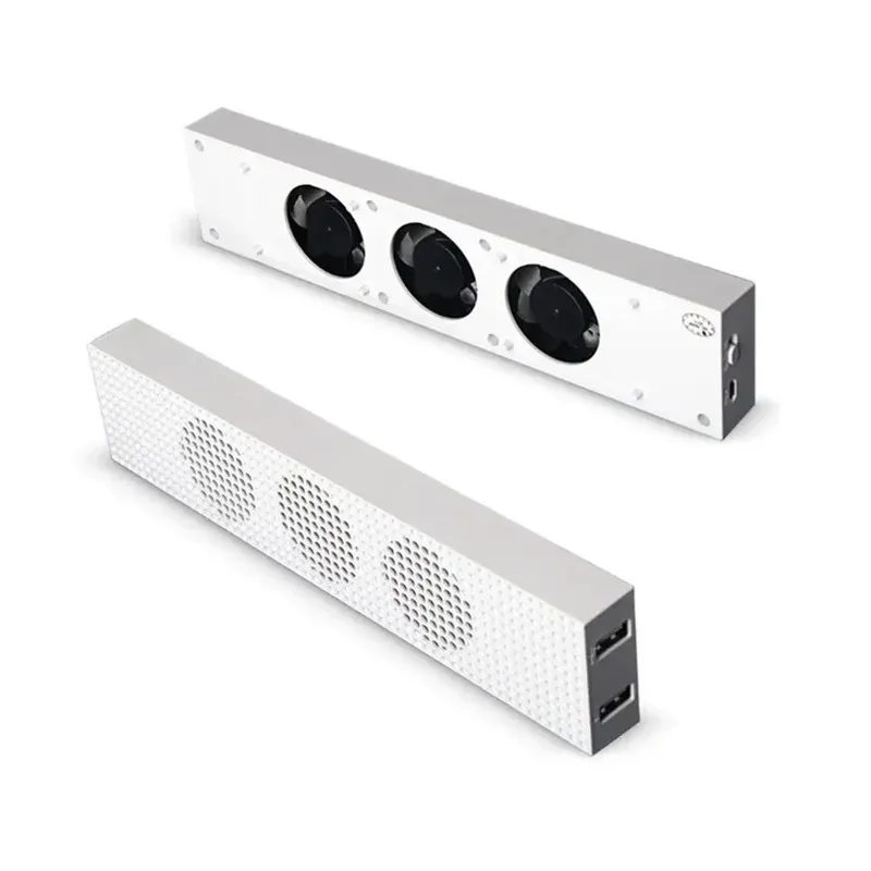 Gaming Console Cooling Fan - 2 USB Ports Hub & 3-Speed Adjustment for Xbox One S/Slim, H/L Mode Cooler