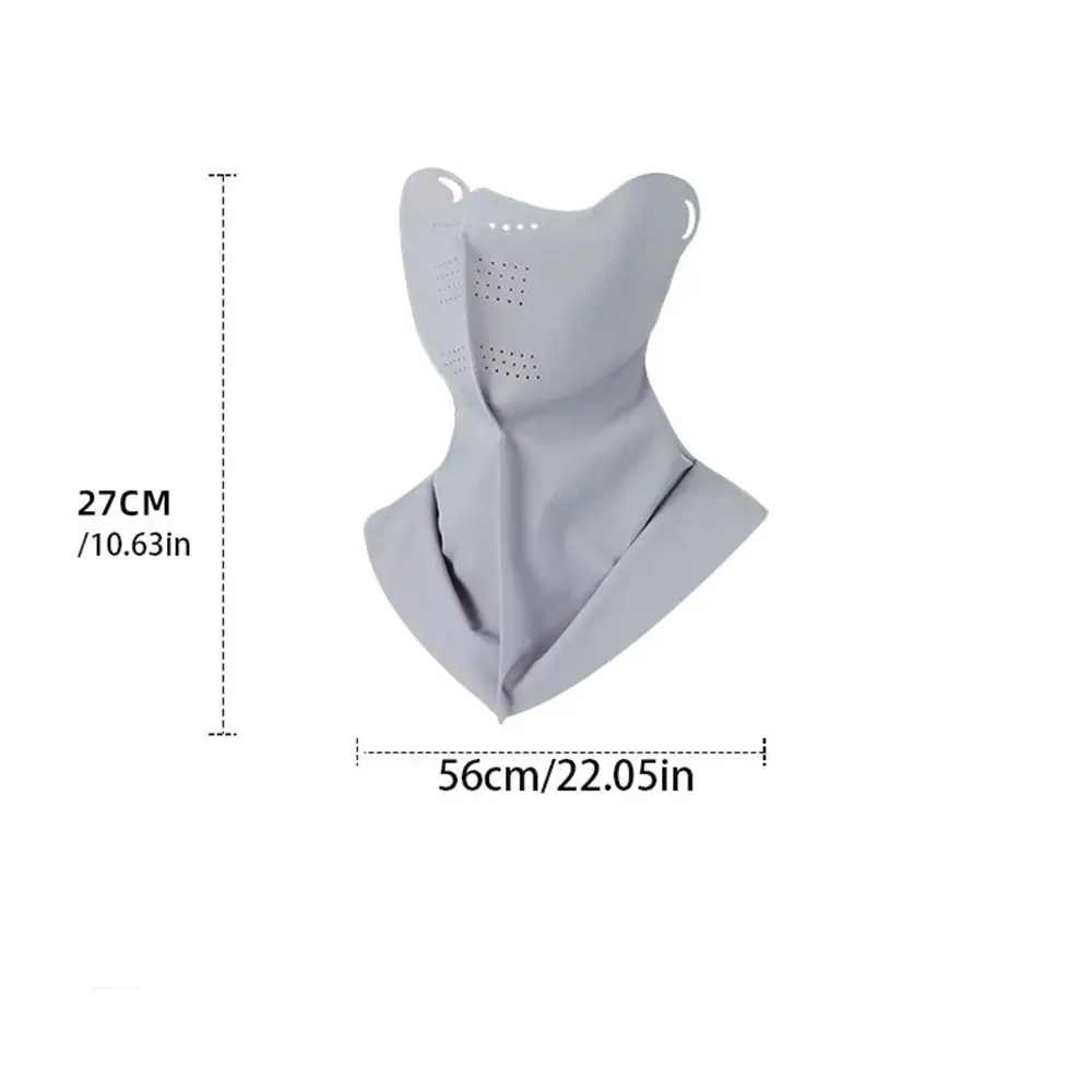 조정 가능한 선 스크린 페이스 스카프 아이스 실크 마스크 여름 솔리드 컬러 선 스크린 마스크 페이스 마스크 페이스 스카프 페이스 커버 야외