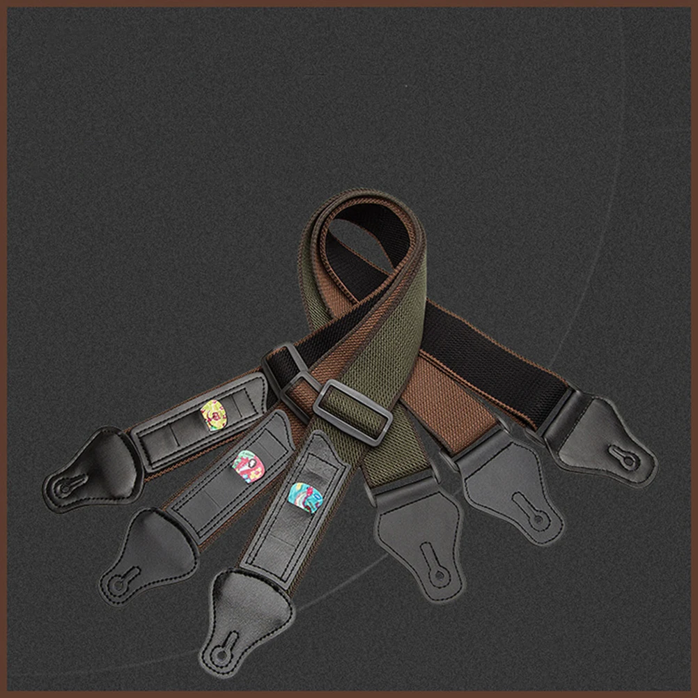 

Guitar Strap Soft Comfortable High-Quality Cotton Thickened Adjustable Shoulder Pads Waterproof Wear Resistant for Acoustic