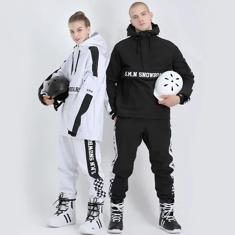 

2024 Winter Couple Skiing Suit Set Women Snowboard Sport New Tops and Pants Snowfield Outdoor Warm Windproof Men's Ski Tracksuit