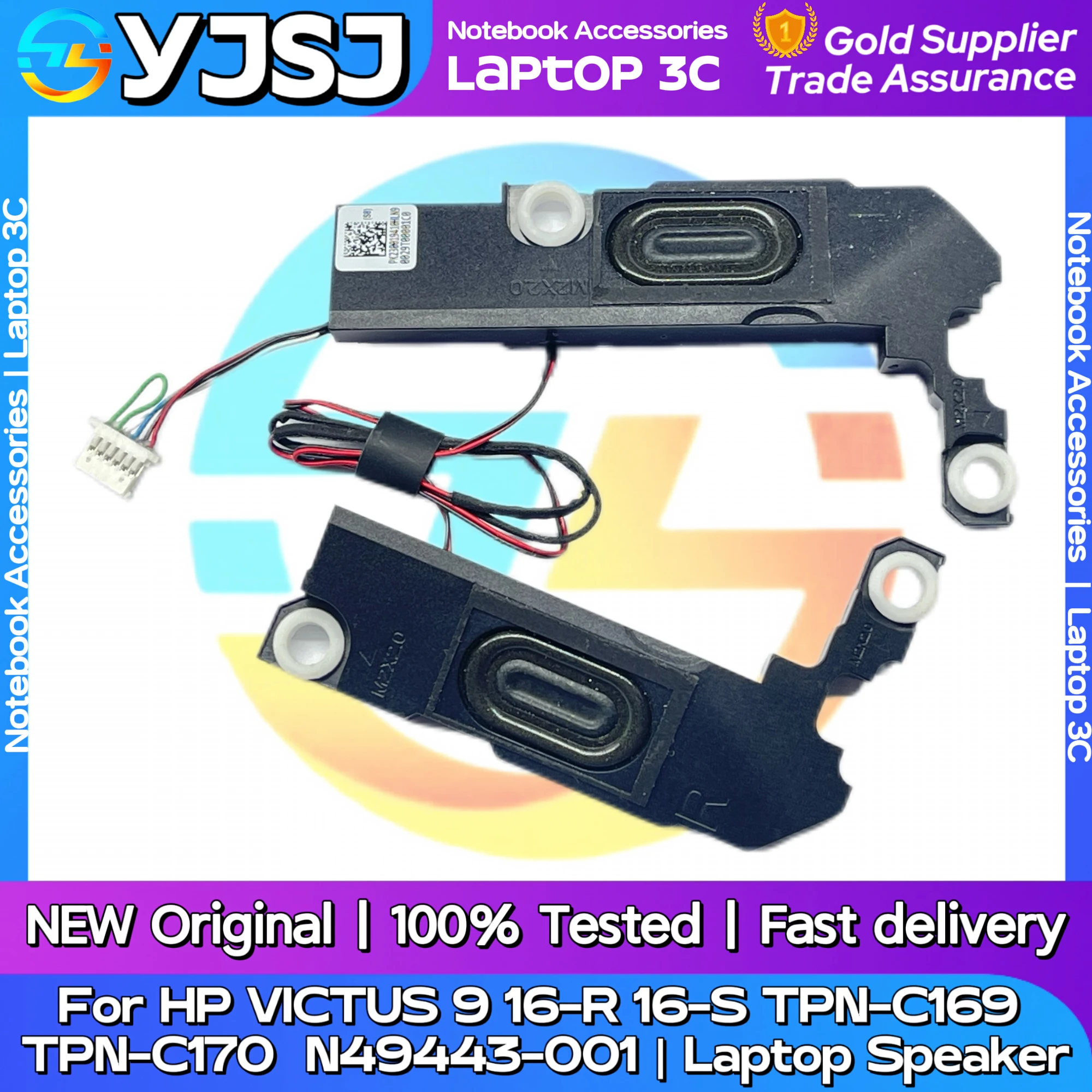 New Original Laptop Notebook Audio Speaker For HP VICTUS 9 16-R 16-S TPN-C169  TPN-C170  N49443-001 Built-in Speaker Horn Audio