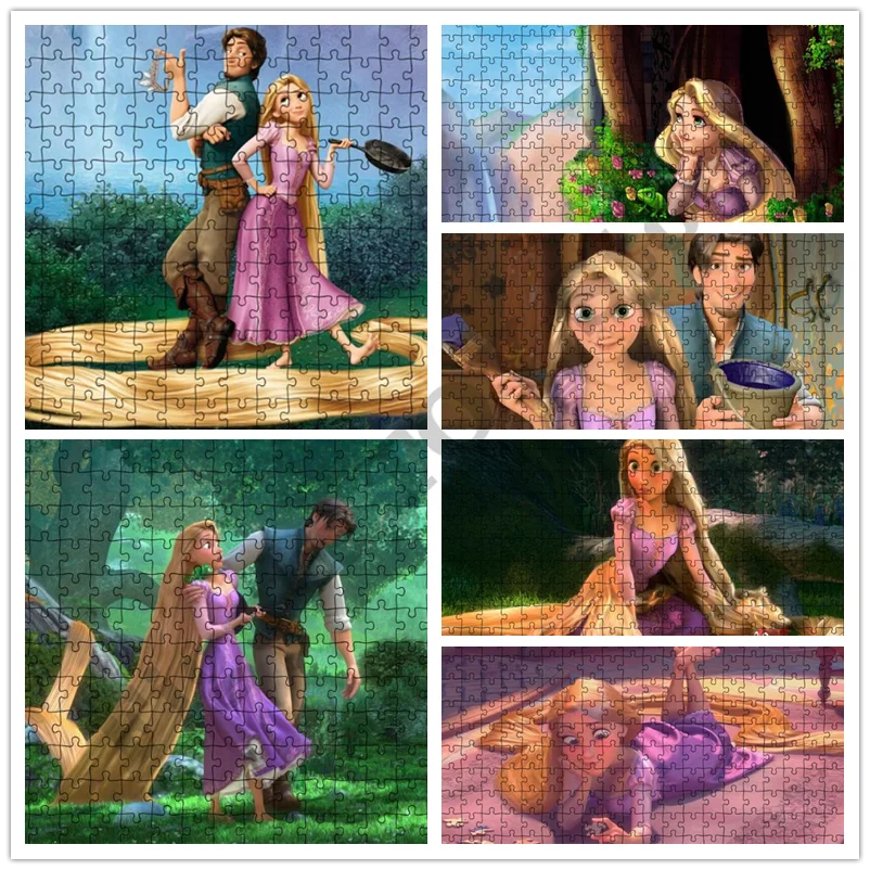 

Disney Cinderella Rapunzel Diy Puzzle 300 500 1000 Pieces Disney Anime Cinderella Kid's Gifts Birthday Gifts Home Decoration