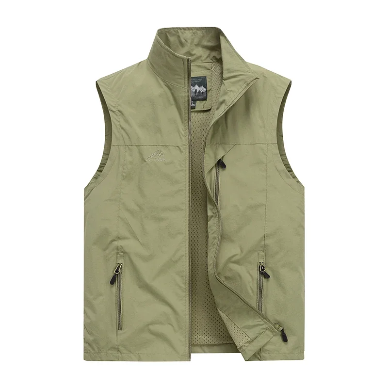 Printemps automne en plein air de haute qualité pêche loisirs coupe-vent respirant débardeur hommes mode tendance confortable résistant au froid gilet