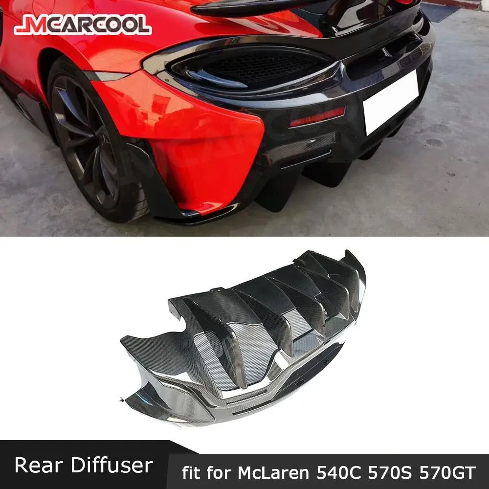 Fit For McLaren 540C 570S 570GT Dry Carbon Fiber 600LT Style Body Kit Rear Bumper Diffuser Spoiler Splitters Flaps