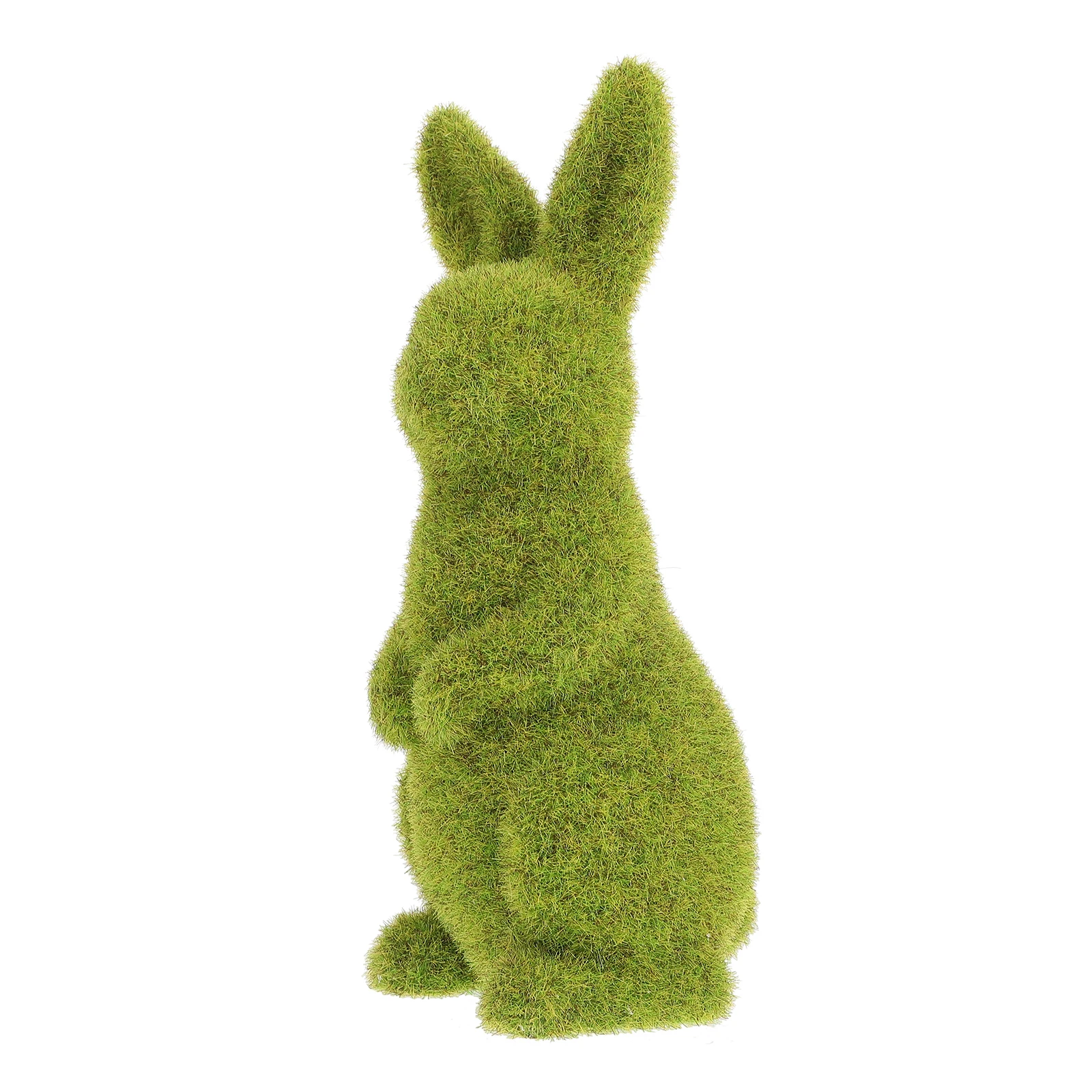 

Outdoor Animal Statue Green Rabbit Figurine Decorative Bunny Topiary Resin Moss Flocked Easter Home Garden Desk Yard