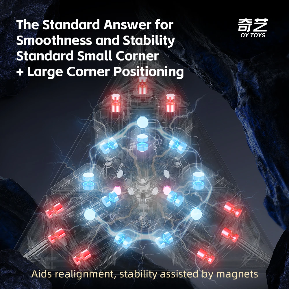 QiYi M Pro Piramide Cubo Magico Magnetico Professionale 3×3 Velocità Puzzle Giocattoli Per Bambini Piramide Speedcube Cubo Magico Giocattoli