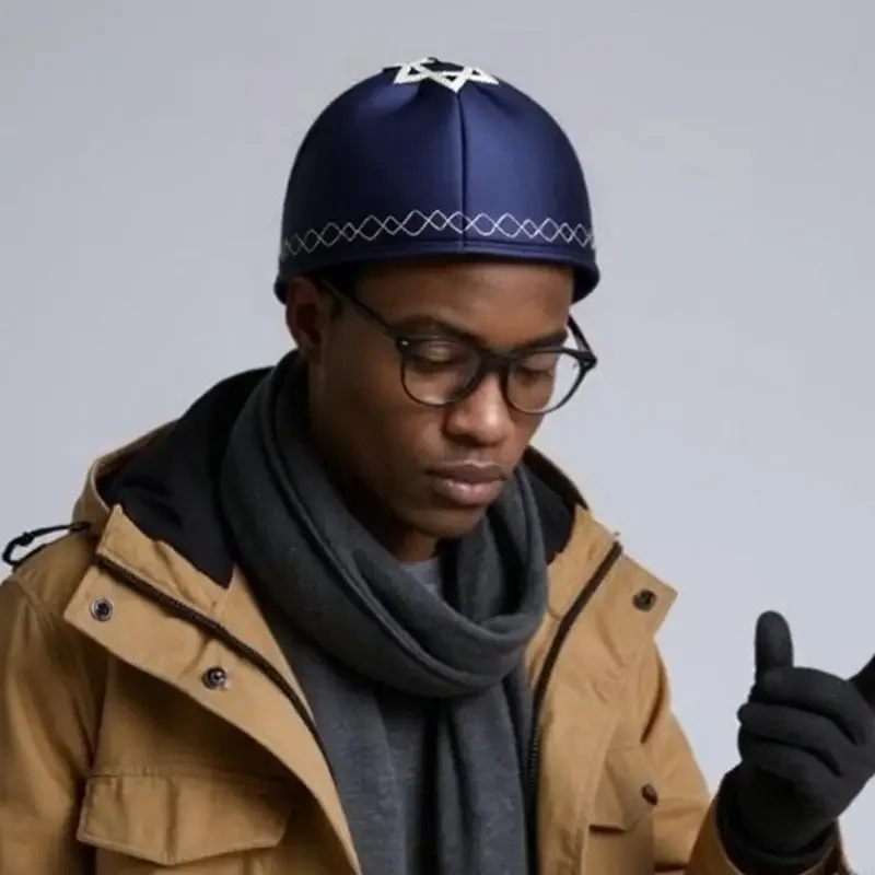 قبعة دائرية أنيقة من البوليستر قابلة للتنفس دينية يهودية للاحتفالات للاستخدام اليومي Y1QD