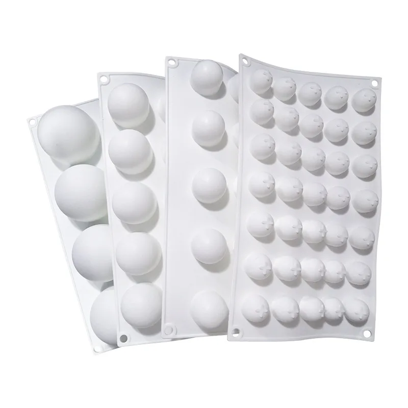Meibum 5 Types Spherical-Shaped Dessert Mousse Molds 3d Silicone Cake Mold Muffin Pan Baking Tools For Cakes Decorating Supplies