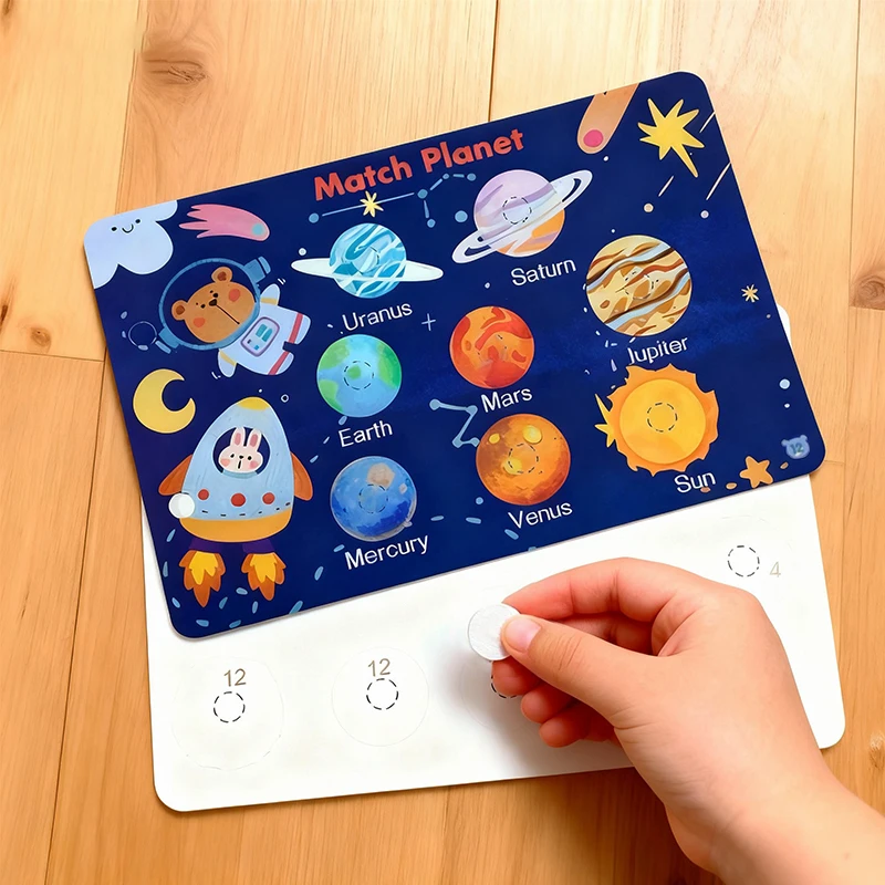 كتاب مشغول، كتاب الأميرة المضحك، كتاب هادئ لأنشطة التعلم ما قبل المدرسة، ملصق قابل لإعادة الاستخدام ومطابقة الفيلكرو مونتيسوري الجميلة #4