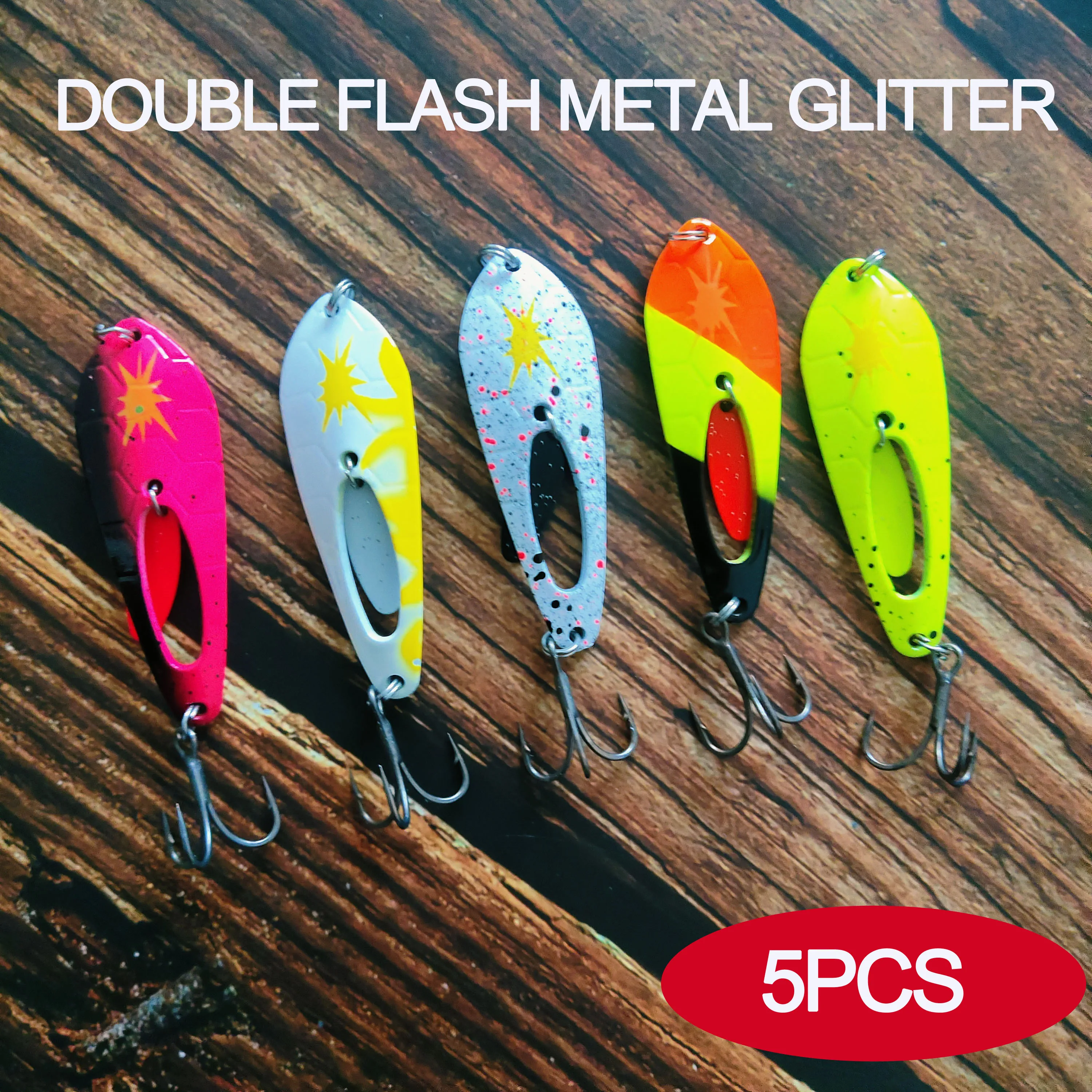 

5 шт./кор., металлическая приманка с блестками, набор с блестками, рыболовное снаряжение, рыболовная приманка, рыболовная приманка