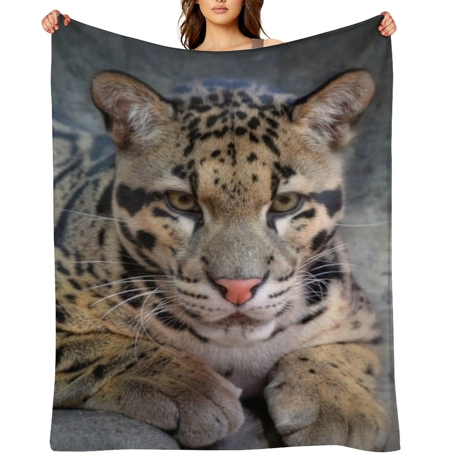 

Leopard Cub Throw Blanket Custom Nap Thermal Bed Blankets