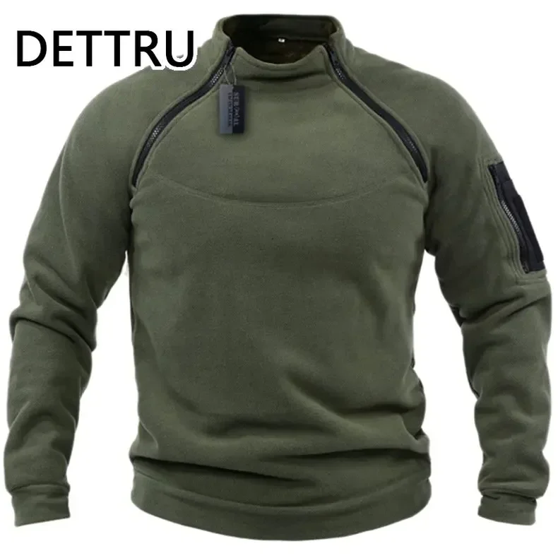 Winter Herren Sweatshirt Fleece Reiß verschluss Pullover Mode Herren einfarbig lose Lamm dicke Jacke Herren Kleidung Streetwear