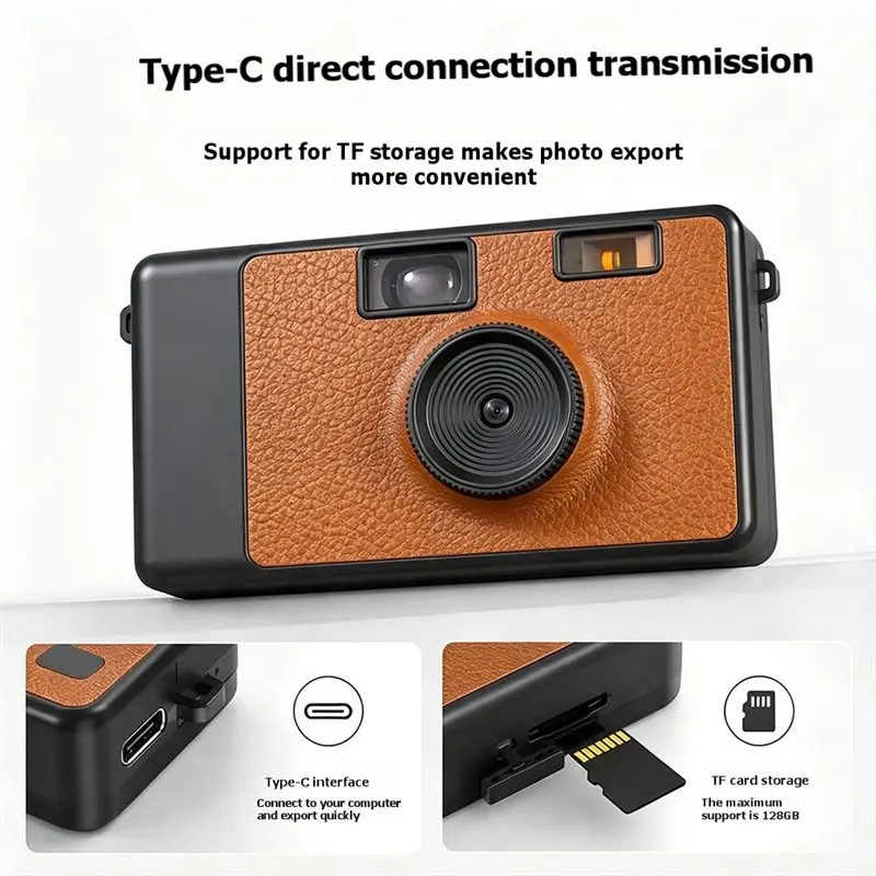 [B24B!】 Retro Digital Camera Mini Screenless 8MP HD LED Flash 3 Filter Effects Portable CCD Camera For Camping Photo Flash