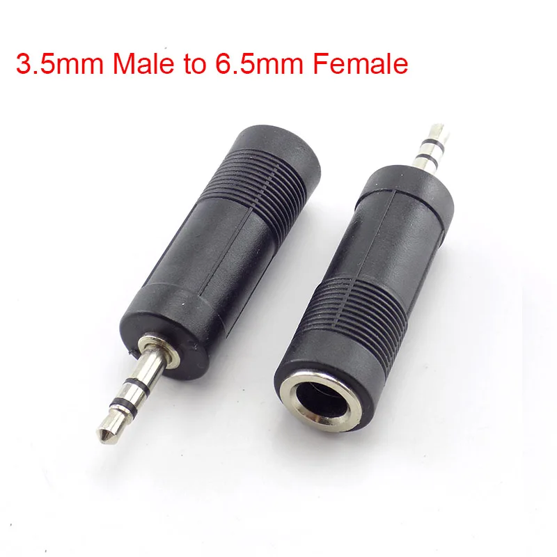 1pcs 6.5 to 3.5 Earphone Adapter 3.5mm Male to 6.5mm Female Jack Plug Stereo Socket Audio Cable Converter Adapter D5