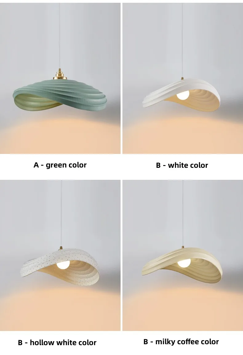 Dining Room E27 LED Pendant Lights Nordic Bar Wabi Sabi