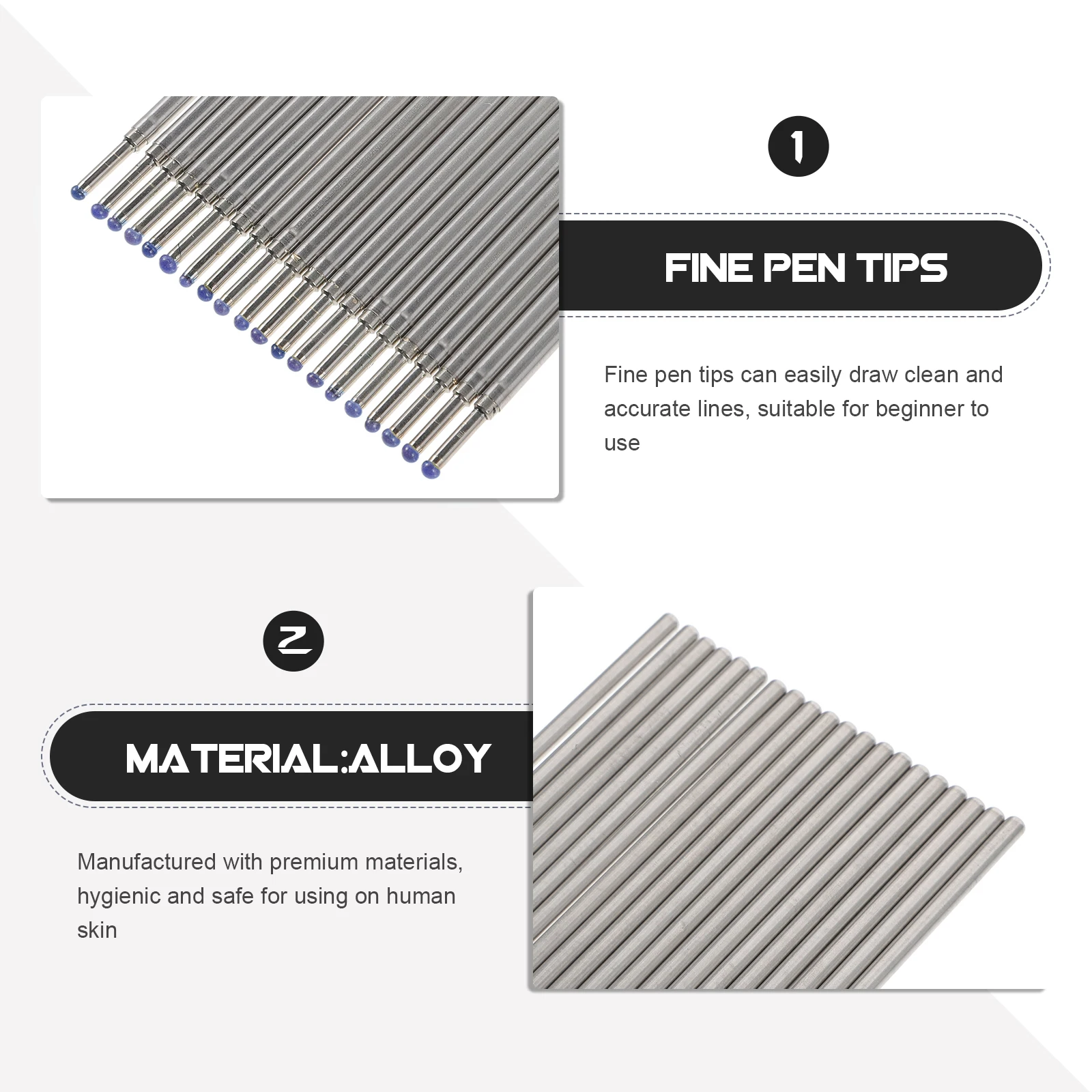 20 قطعة من أقلام الوشم عبوات علامات الجلد الاحترافية نصائح دقيقة لخطوط دقيقة وأقلام وضع العلامات على الوشم #1