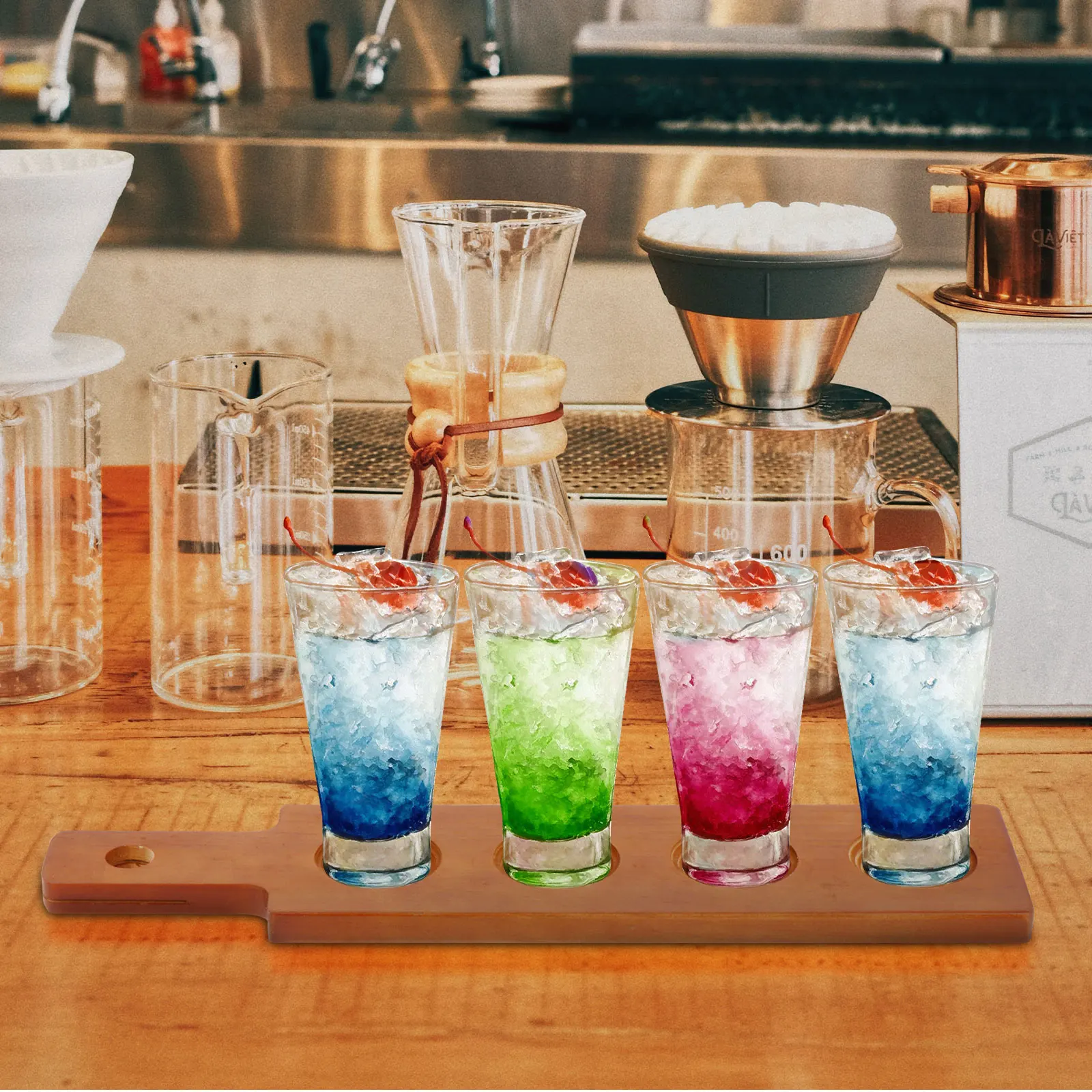 

1pc Wooden Coasters Cup Holder Tray Wood Cup Cushion Beverage Holder Home Bar Hotel Kitchen Furniture Accessories