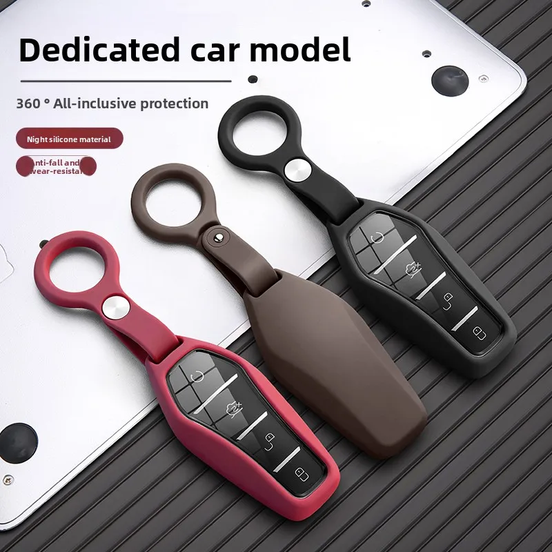 Soft Silicone Key Case for BYD Han EV Dolphin Song Plus DMI Seagull Yuan UP Qin Pro Seal 06 Tang L Auto Accessories
