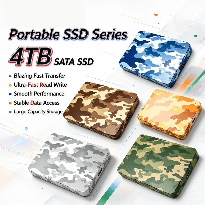 Camouflage Canvio Ready 2.5 Inch USB3.0 Portable External Hard Drive, Shockproof 5Gbps High Speed, 4TB for Laptop Mac PC Android