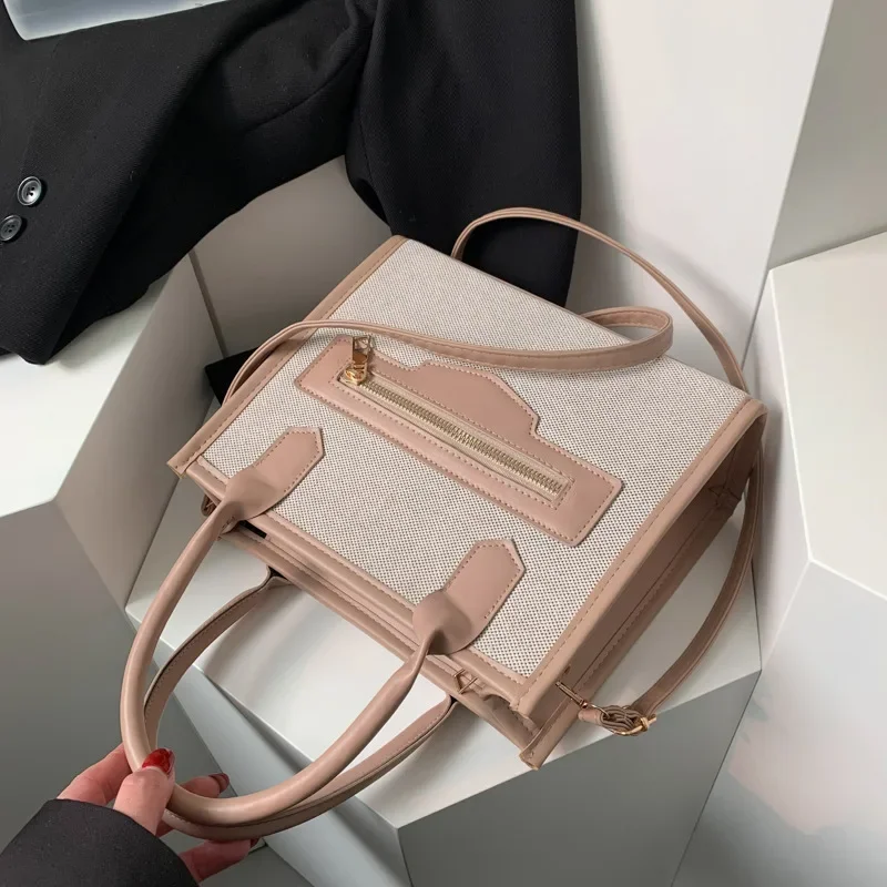 2024Crossbody Bag for Women New Fashion Casual Western Style Shoulder Handbag Simple Texture Messenger Small Square Bag