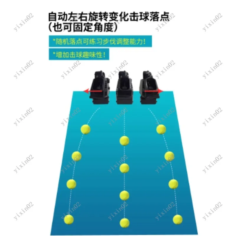Automatic Tennis Serve Machine Solo Practice Coach Training Equipment with Catcher Net for Players