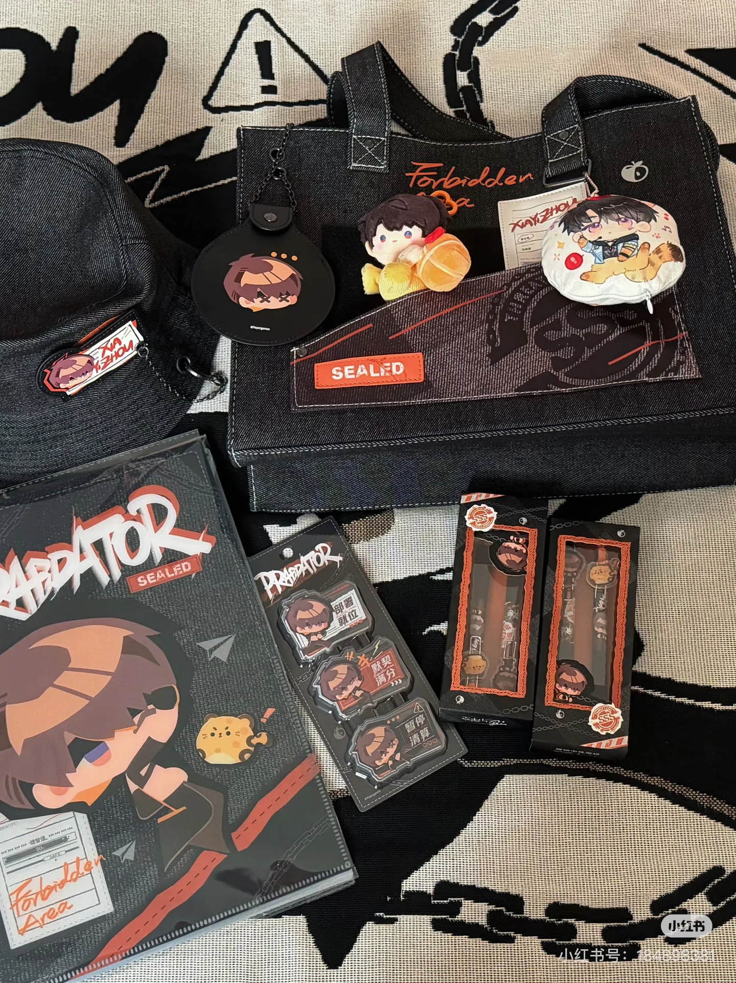 In Stock Original Love and Deepspace Rafayel Zayne Sylus Caleb Forbidden Area Sealed Theme Hat Folder Card Cowboy Satchel Bag An