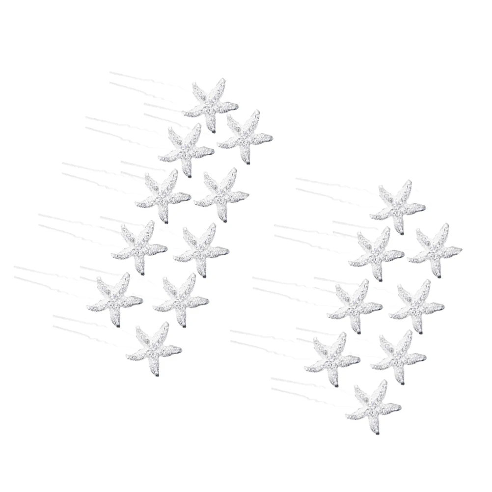 

18 Pcs U Shape Hairpins Rhinestone Pearl Decorated Bride Wedding Accessories U Shape Hairpins Charm Graceful Hair Tools