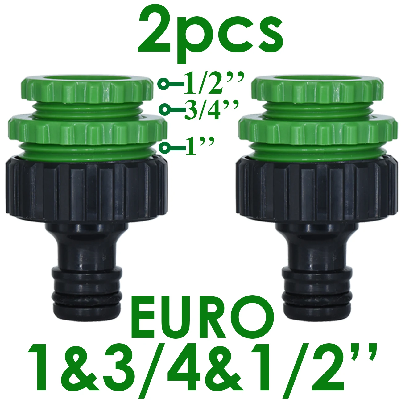 SPRYCLE-Adaptador de tubería de manguera roscada, sistema de riego por goteo, tubería de jardín, conector rápido de 3/4 pulgadas, macho europeo de