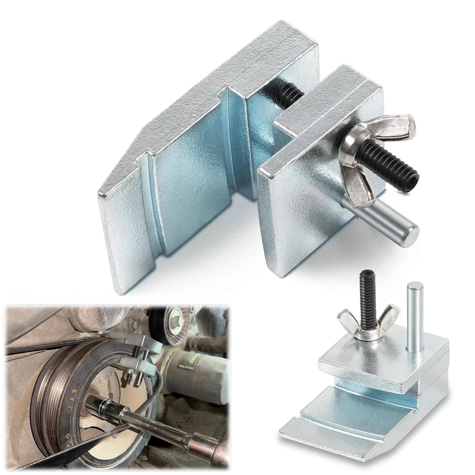 

59350 Инструмент для установки растягивающегося ремня Инструмент для установки натяжного ремня Устройство для крепления растягивающегося ремня для сверхглубоких двойных шкивов