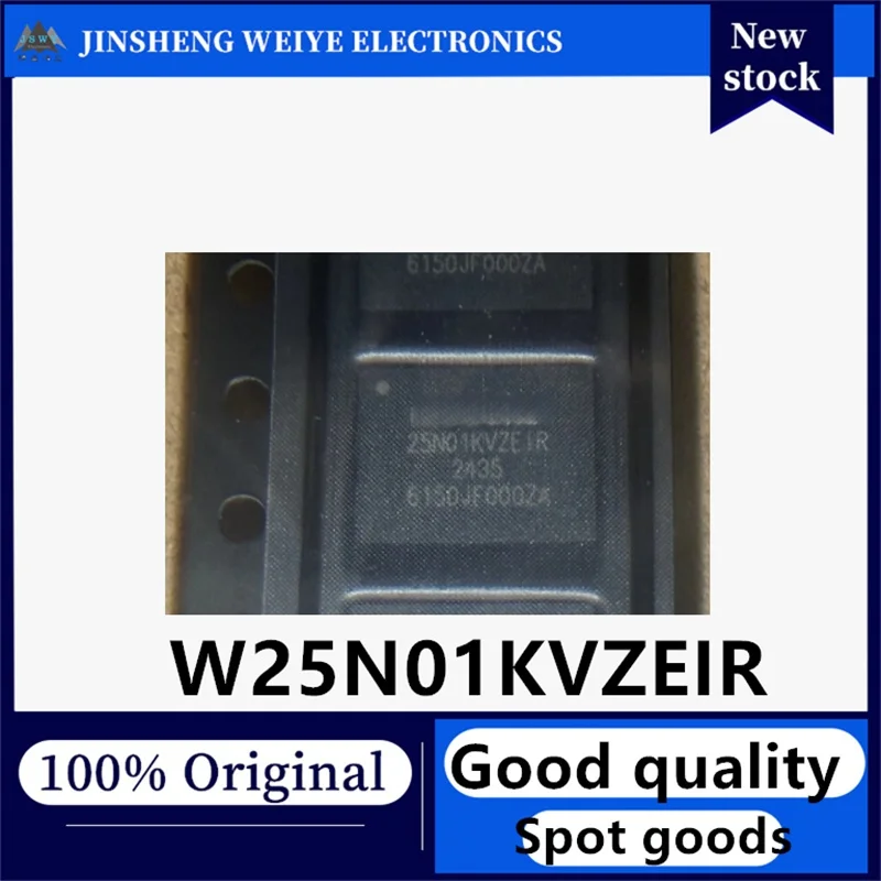 (1/5 piece) W25N01KVZEIR WSON8 128MB QSPI NAND Flash Brand New Original, In Stock