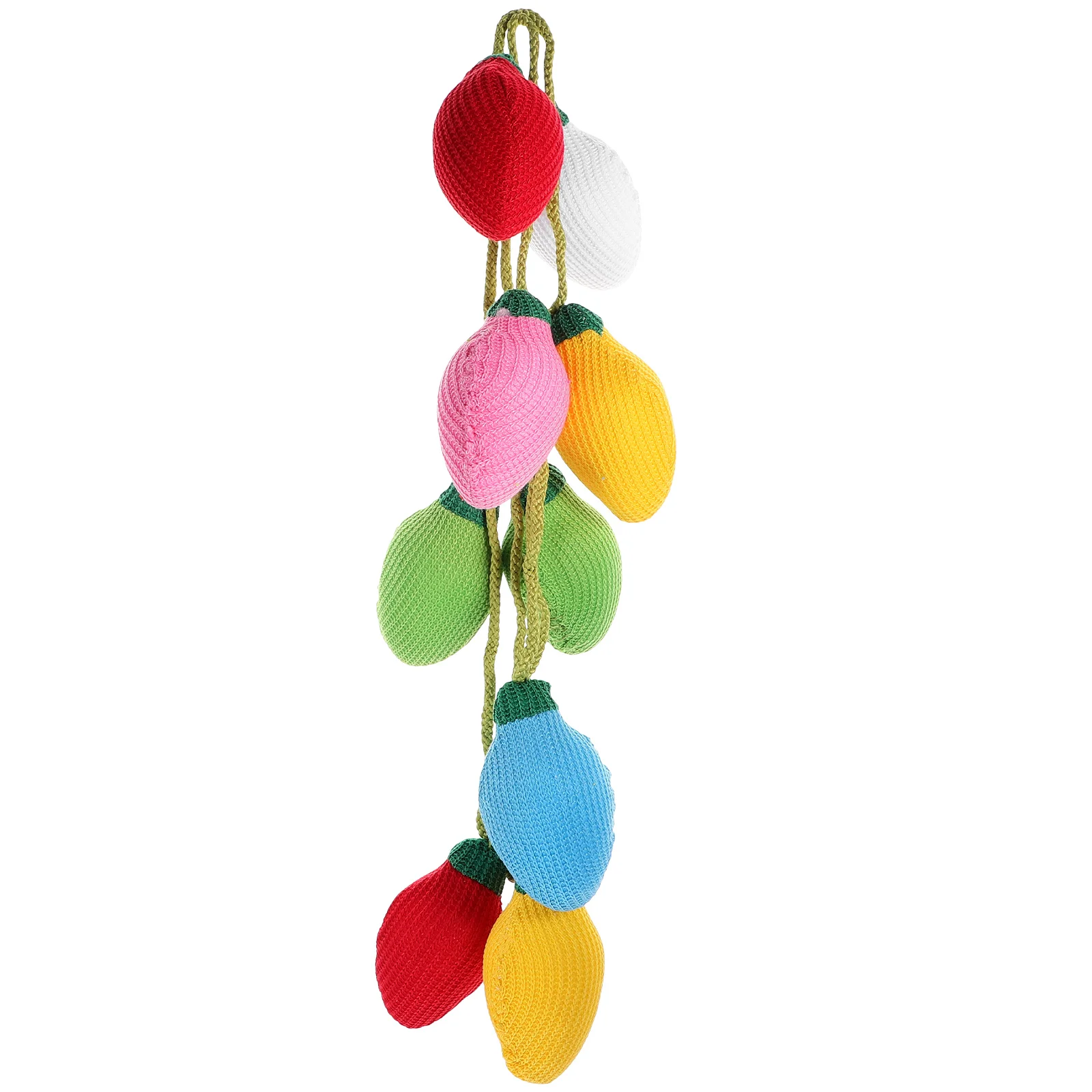 Colorful Christmas Garland Rainbow Felt Banner Lantern Decoration Halloween Decorations Scene Layout Xmas Pendant Pom