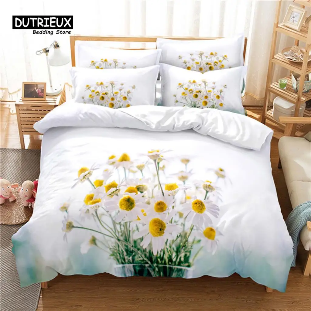 

Beautiful Flower Duvet Cover Set, Fashion Bedding Set, Soft Comfortable Breathable Duvet Cover, For Bedroom Guest Room Decor