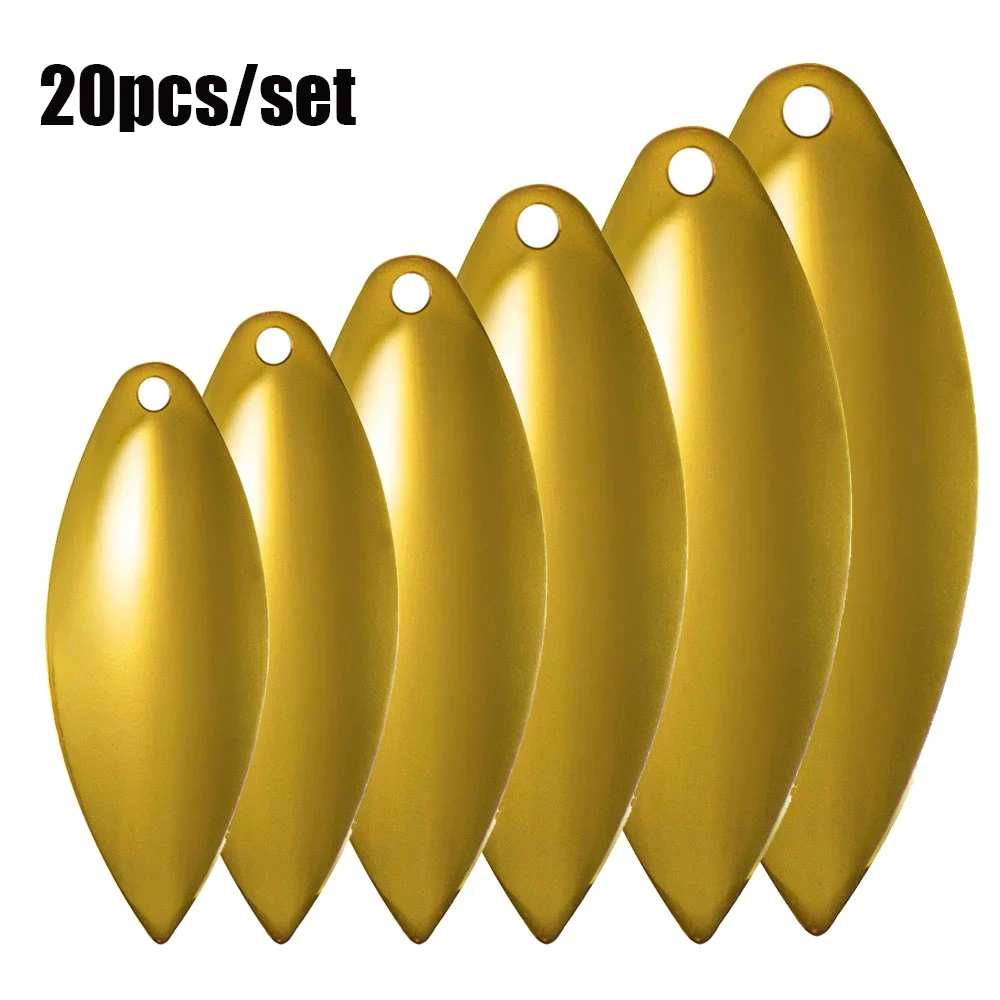 Metal Willow Spinner Blades Smooth Finish,DIY Spinner Bait Fishing Lures,Tackle Craft Fishing Spinner Blades