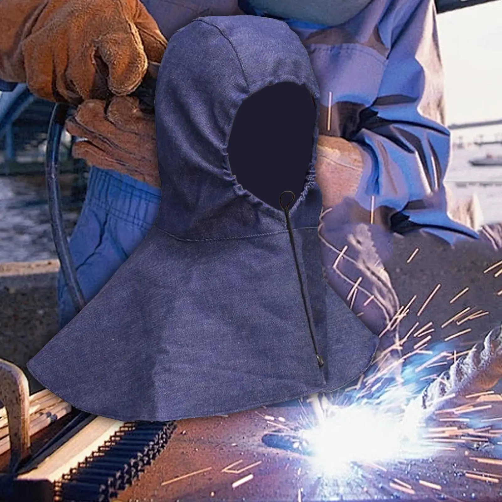 Protective Welding Hood Comfortable Headgear Windproof Neck Cover Durable Electric Welding Helmet Dustproof Welding Shawl Hat