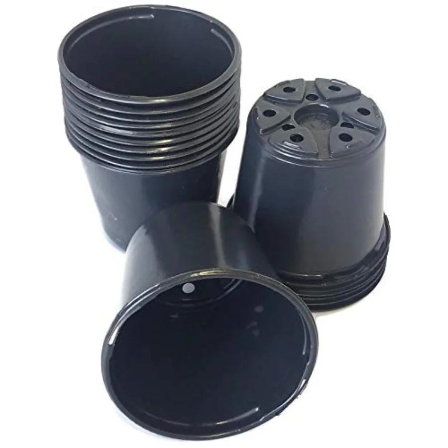 

4 Diameter Black Plastic Nursery Pots 50