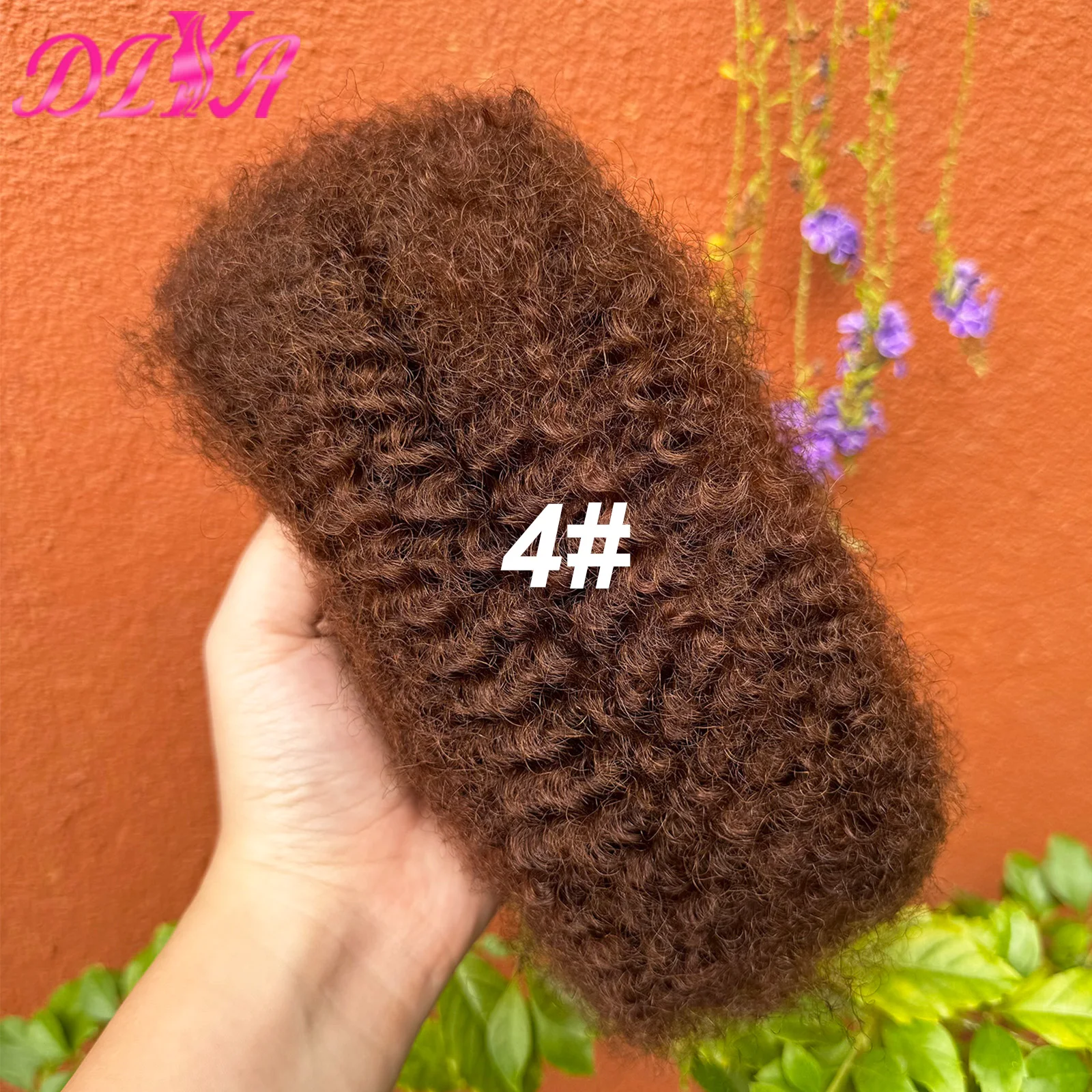 10-18inch Afro Kinky Bulk Human Hair Colored for Braiding Twist Peruvian QVR Remy Hair Dreadlock African Braids Hair Extensions