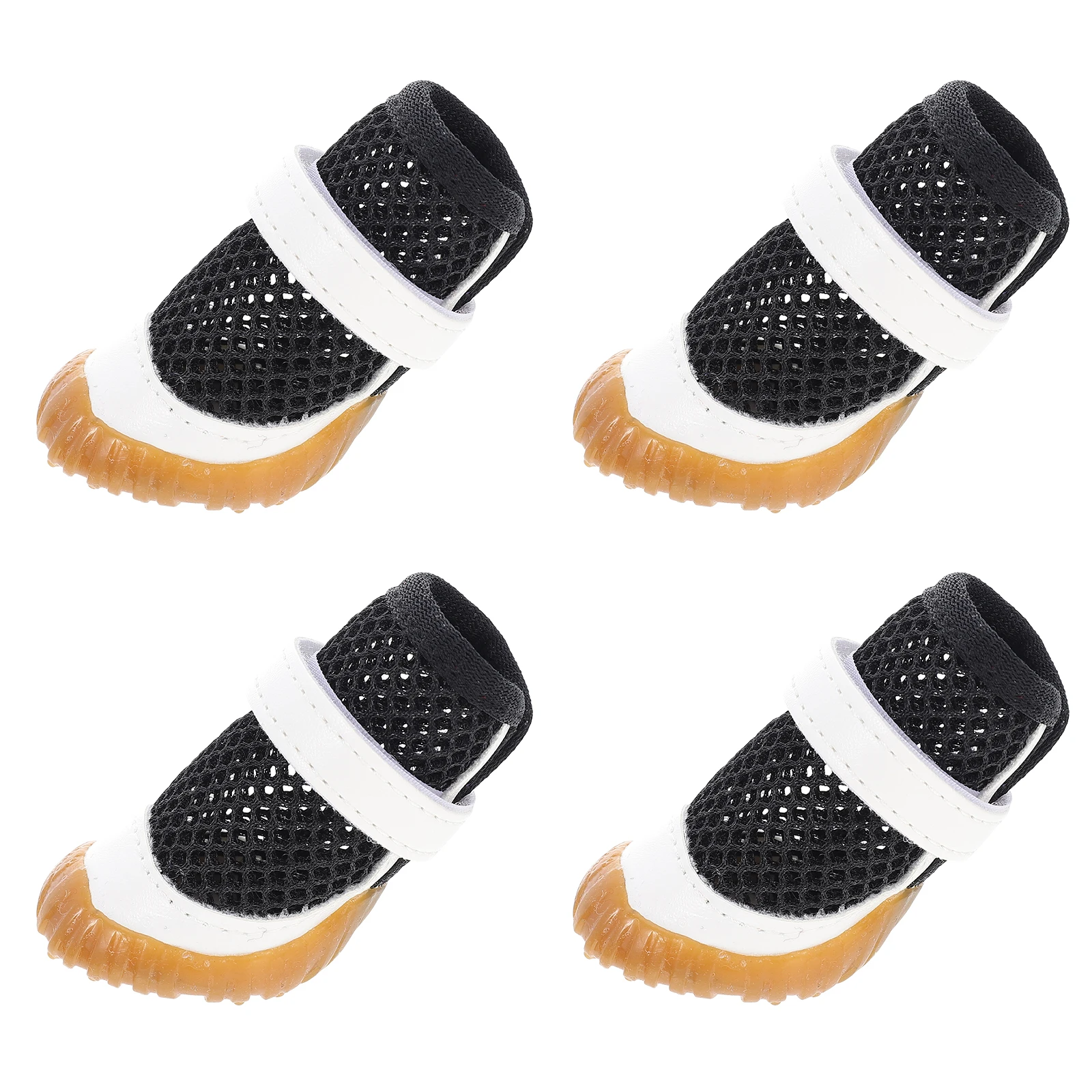 

4 Pcs Summer Pet Shoes PVC Dog Paw Covers Mesh Boot Floor Puppy Boots for Small Dogs Breathable Sticky Non Slip Outdoor Dog