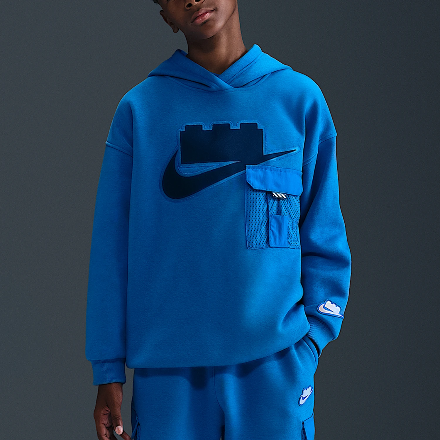 

Оригинальная детская толстовка Nike с капюшоном и прочным материалом, осенний стиль, модель HV6732-470