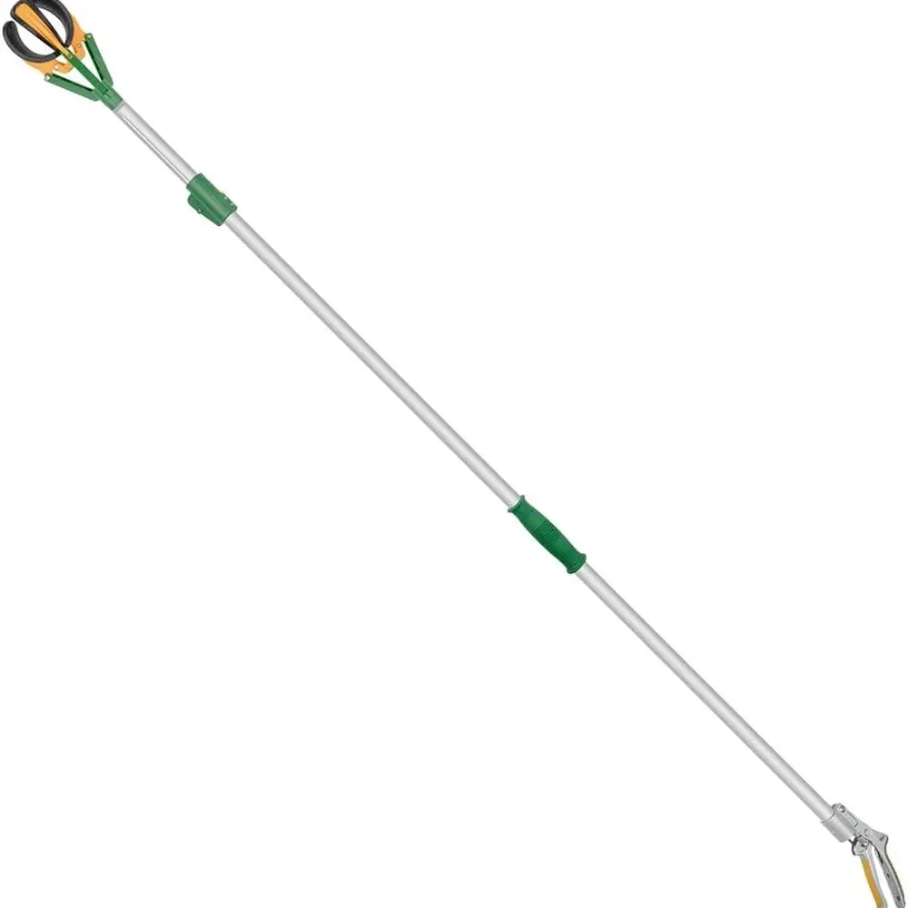 10-Foot Telescoping Fruit Picker with Long Reach, Gray