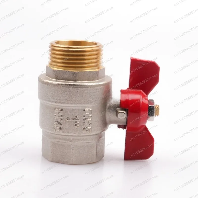 

Thickened brass manual water pipe body internal and external thread fixed ball valve handle internal and external ball valve