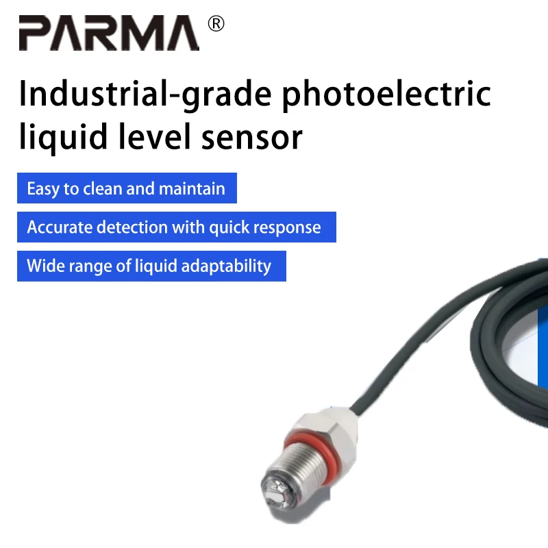 Industrial type photoelectric liquid level sensor for water-imbibing equipment provides an alarm for when the liquid level is fu