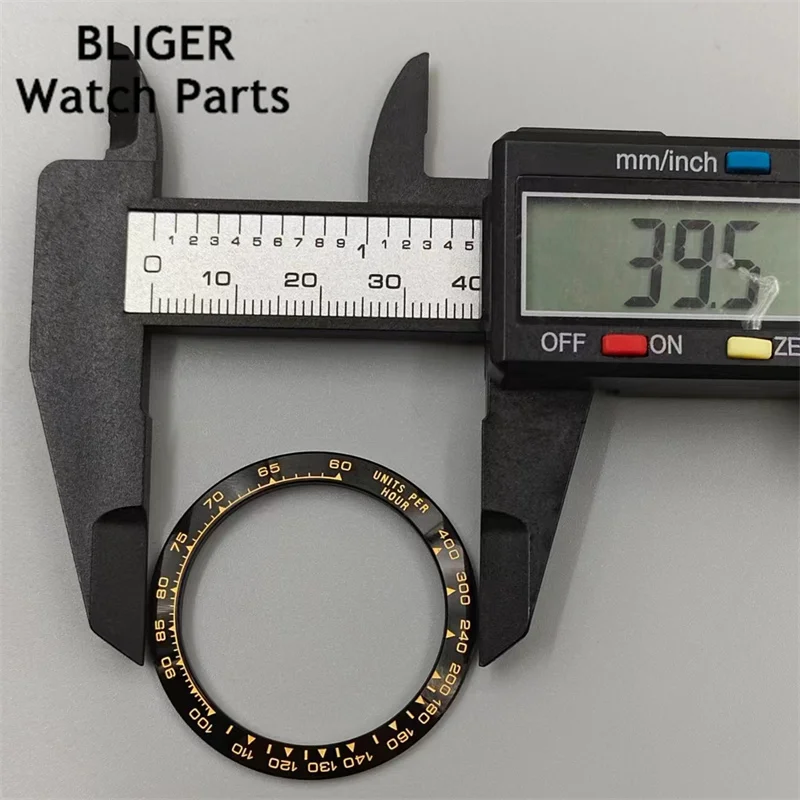 Bligger-メンズウォッチ、アクセサリー用のセラミックベゼルインサート、41mm、39.5mm、黒、青、緑、白に適合